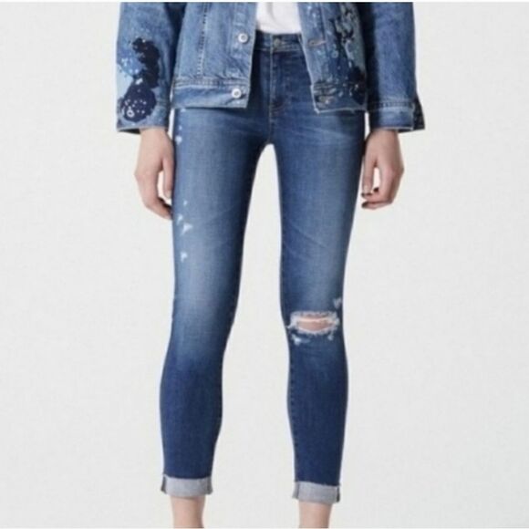 AG Adriano Goldschmied Prima Roll Up Cigarette Roll Up Jeans 27R - Picture 14 of 15